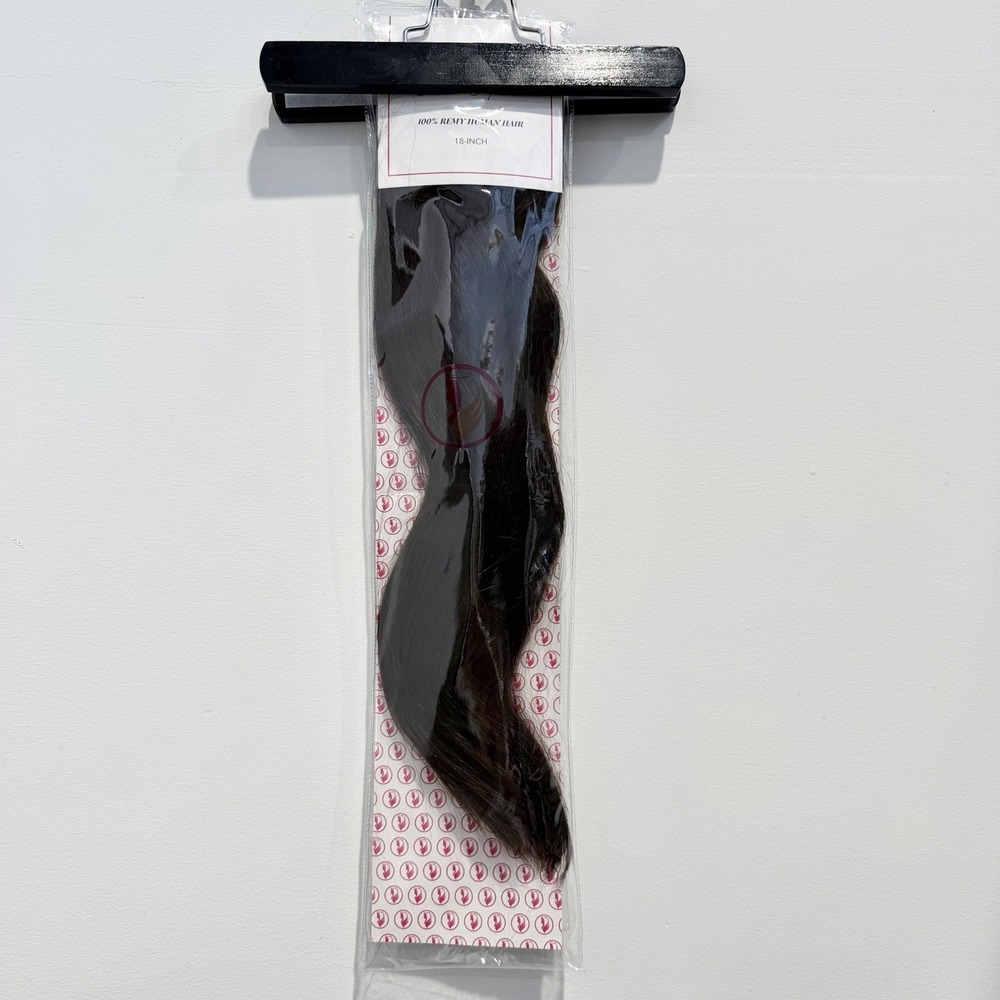Hidden Crown 18" Crown Clip In Human Hair #2 Off Black 140g New Remy Hair Unused